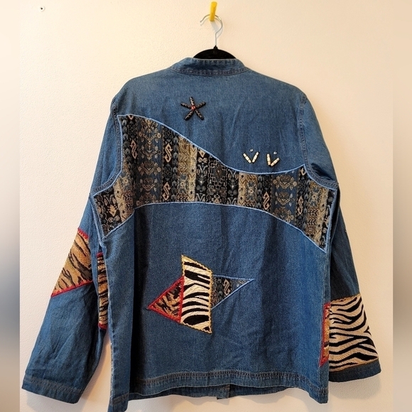 Alex Ku vintage safari denim Patched long sleeve - Picture 2 of 14